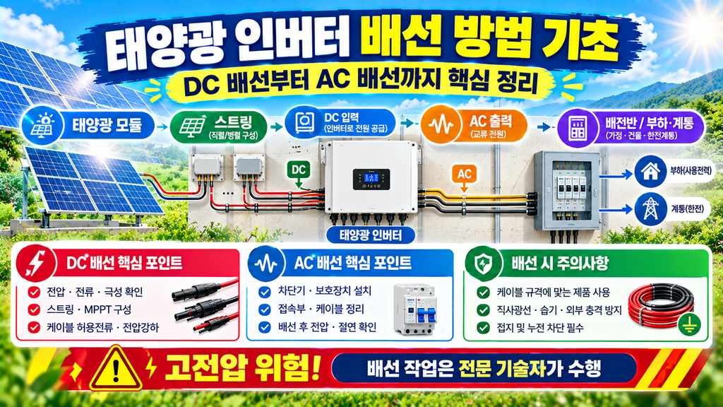 태양광인버터 배선방법
