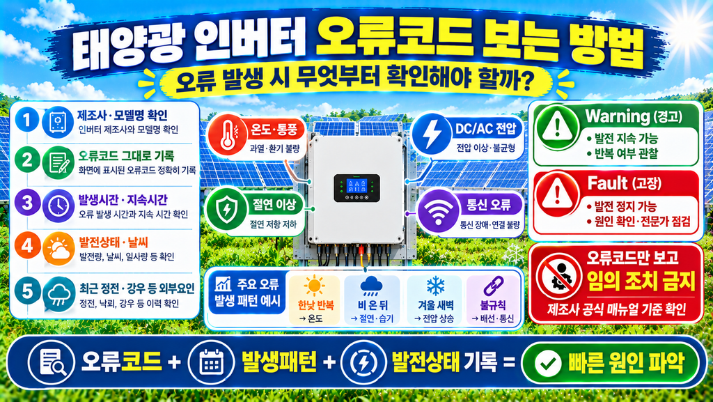 태양광인버터 오류코드