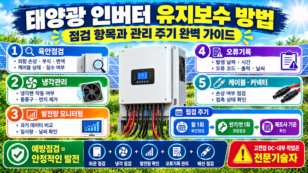 태양광인버터 유지보수 방법