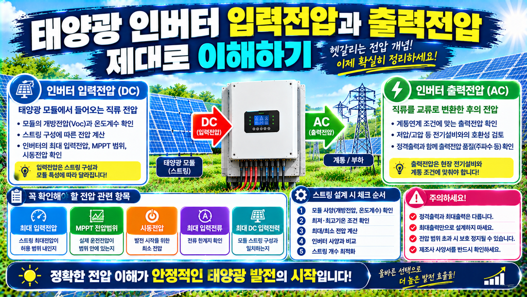 태양광인버터 입력전압과 출력전압