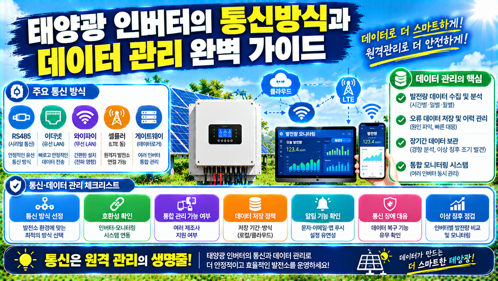 태양광인버터 통신방식과 데이터관리
