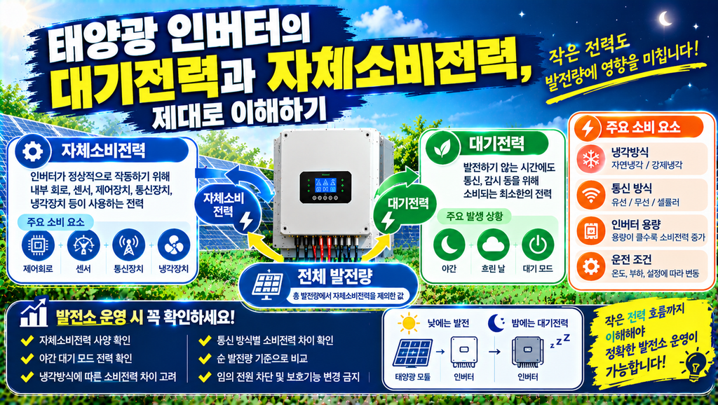 태양광인버터 대기전력과 자체소비전력