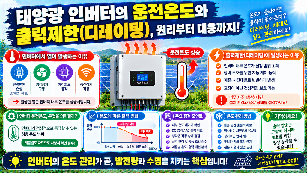 태양광인버터 운전온도와 출력제한